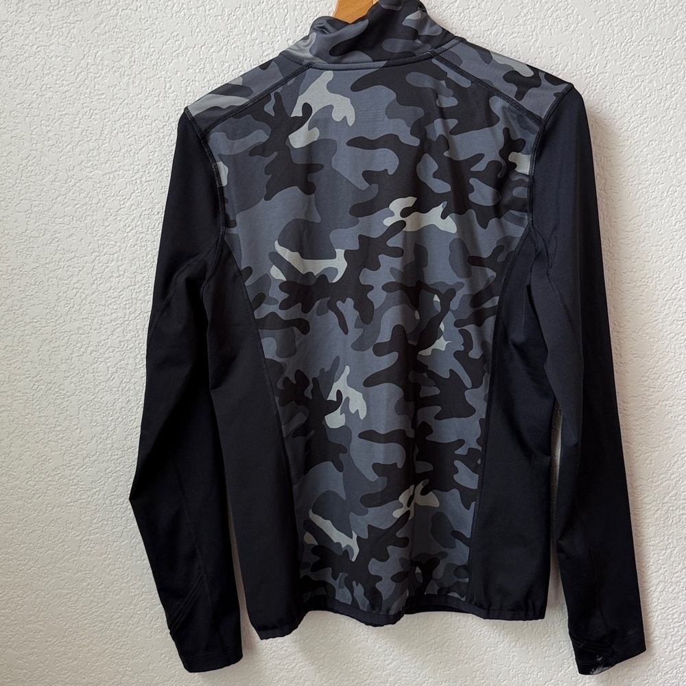 Lauren Ralph Lauren Quarter Zip Long Sleeve Athletic Camo Black Orange Large - Picture 6 of 8